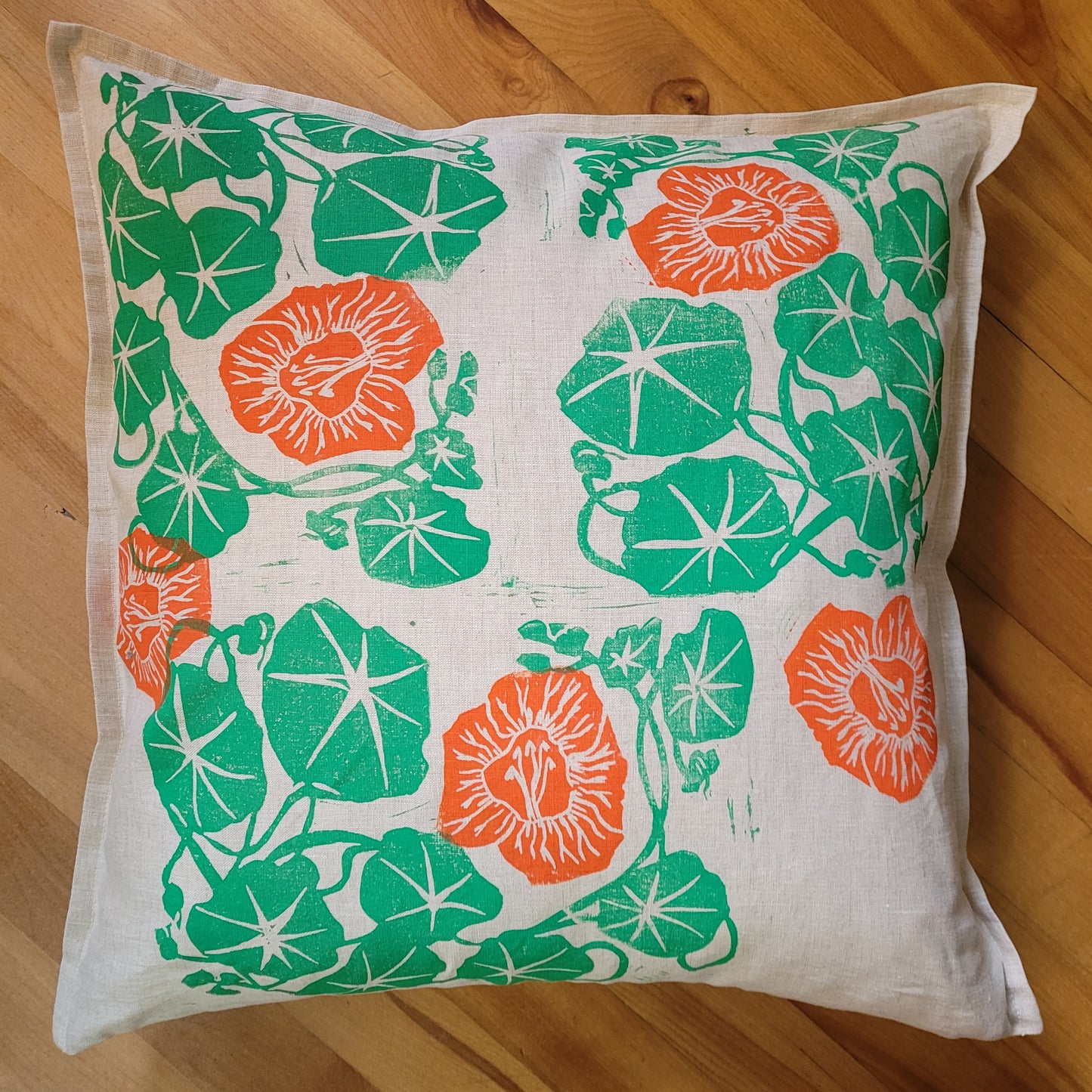 Nasturtiums Cushion Cover