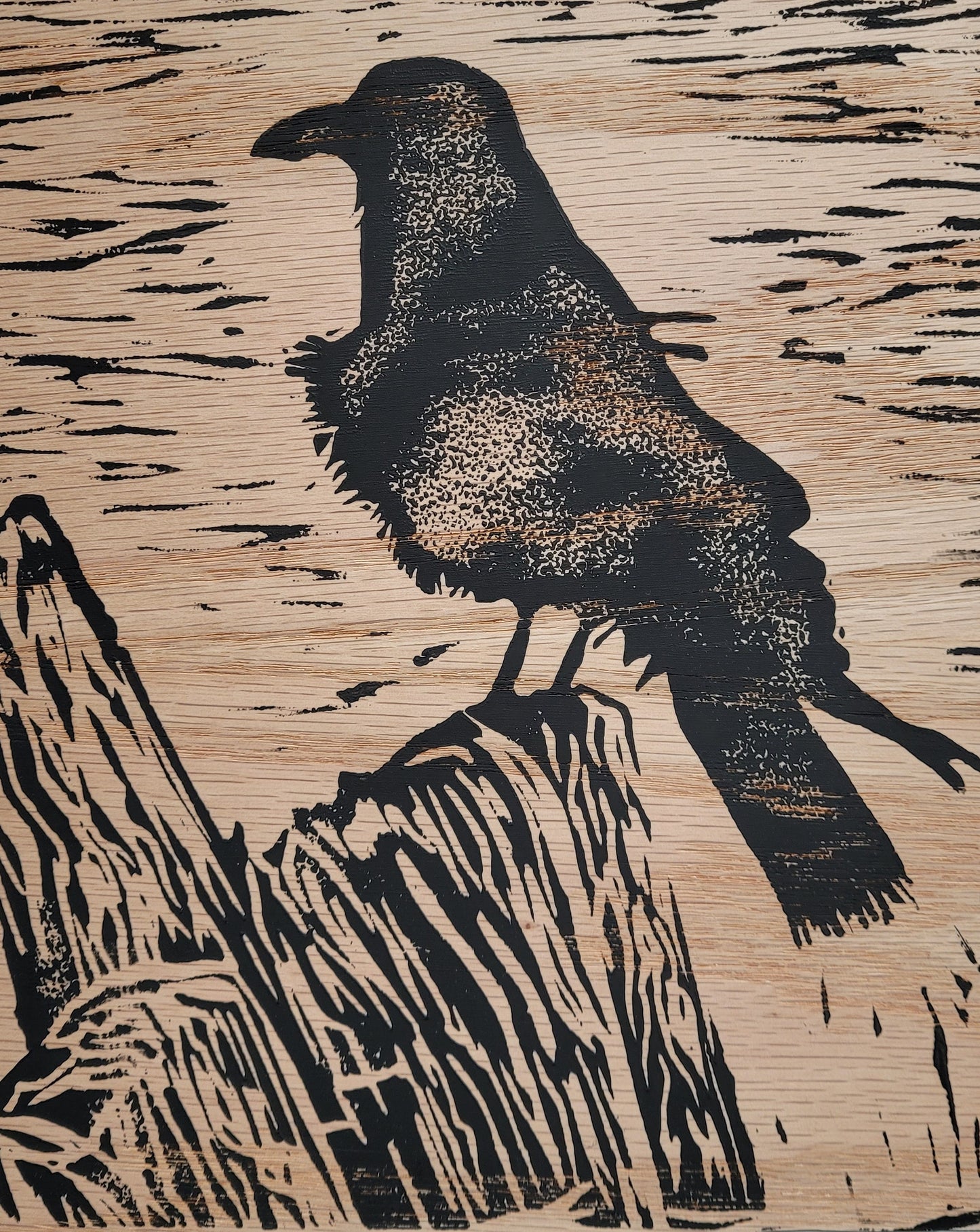 Crow on Driftwood