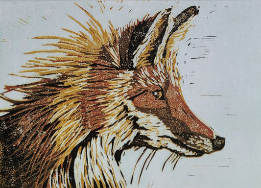 Red Fox Art Card