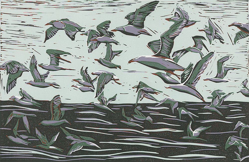 Seagulls in Flight
