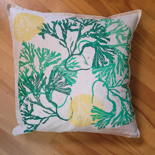 Seaweed and Sand Dollars Cushion Cover