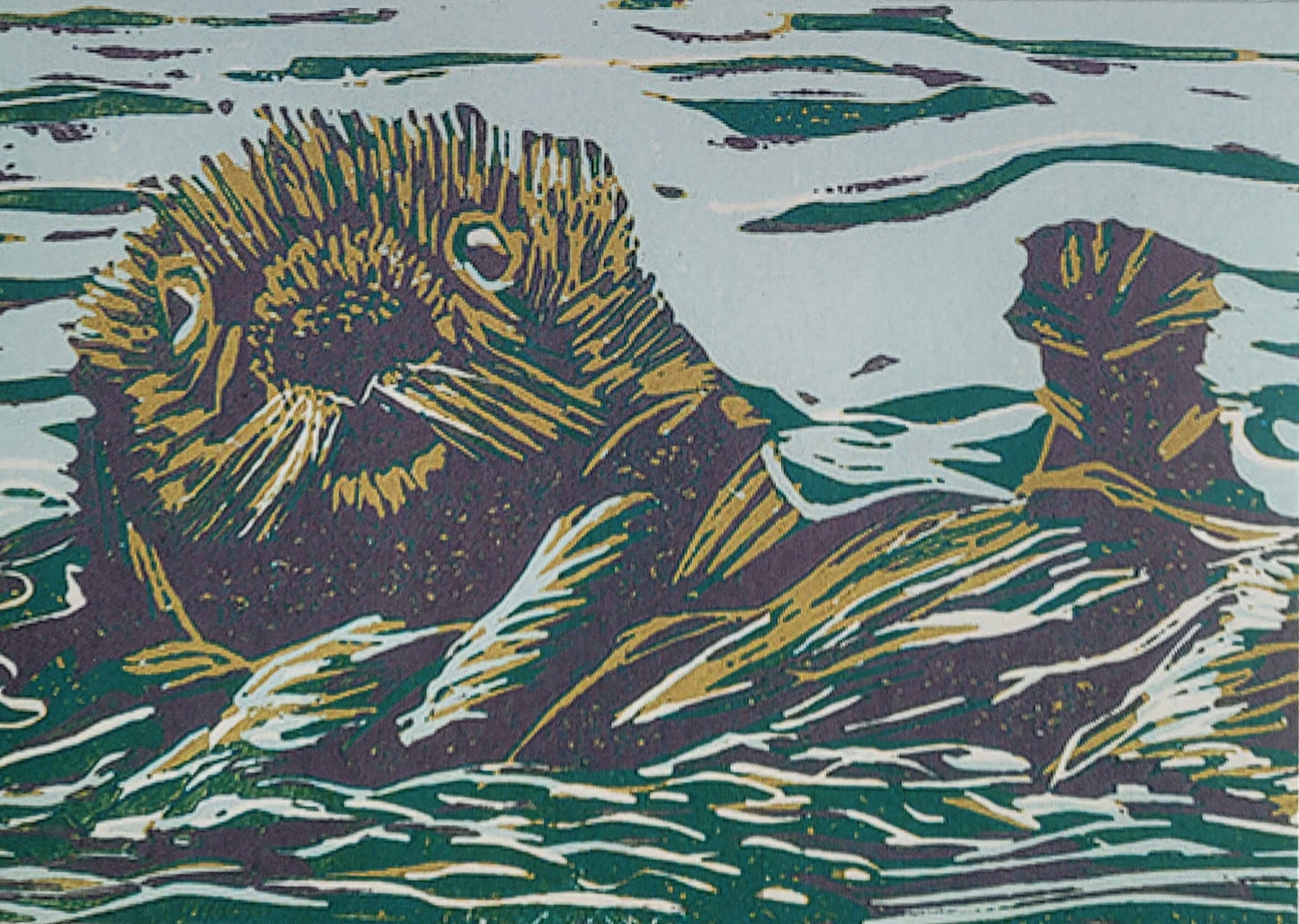 Sea Otter Art Card